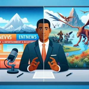 "Split-screen layout showcasing Paramount+ news and entertainment feeds, highlighting the platform's new feature for enhanced viewer experience."